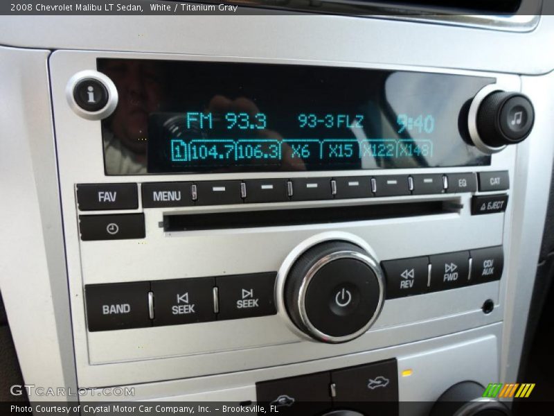 White / Titanium Gray 2008 Chevrolet Malibu LT Sedan