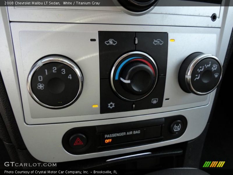 White / Titanium Gray 2008 Chevrolet Malibu LT Sedan