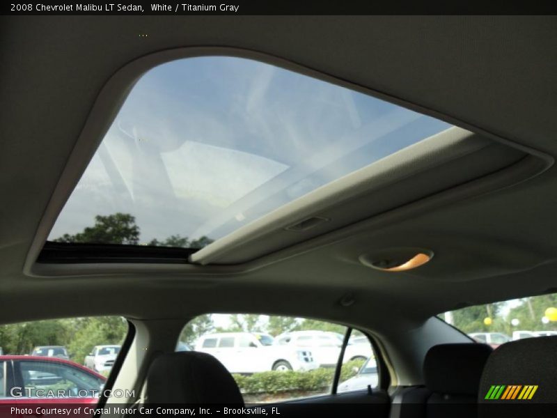 White / Titanium Gray 2008 Chevrolet Malibu LT Sedan