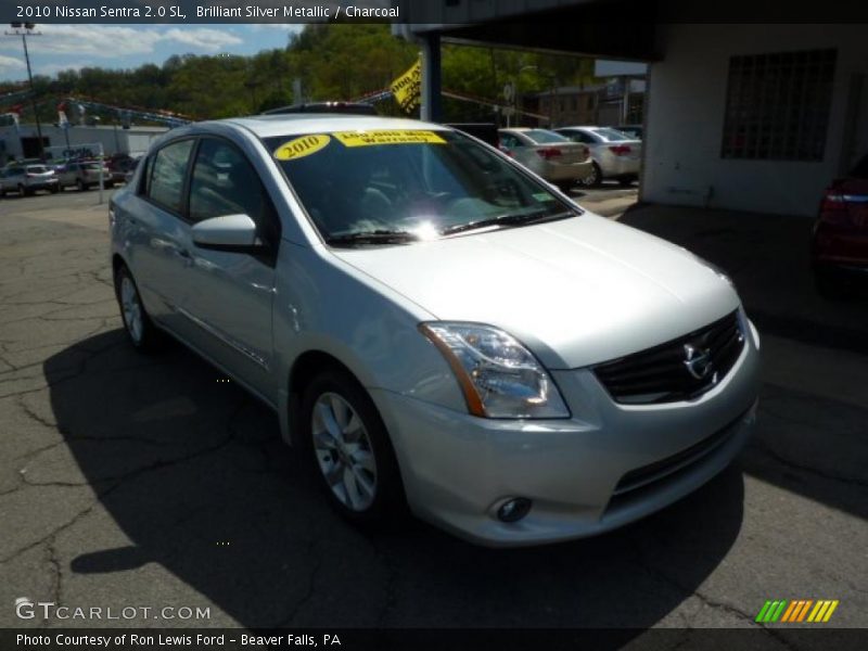 Brilliant Silver Metallic / Charcoal 2010 Nissan Sentra 2.0 SL