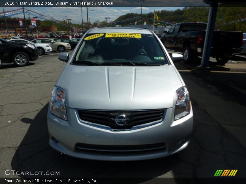 Brilliant Silver Metallic / Charcoal 2010 Nissan Sentra 2.0 SL