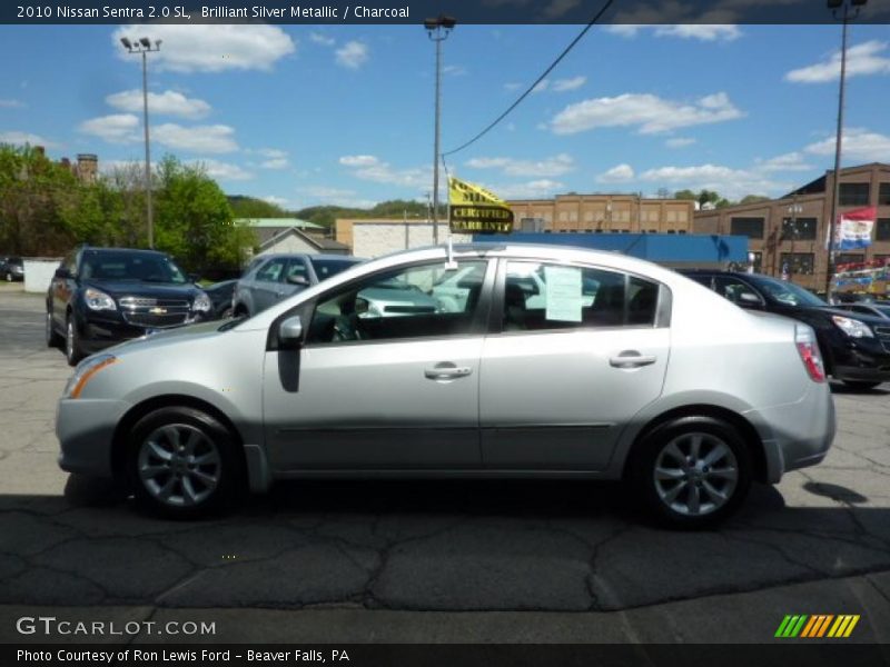 Brilliant Silver Metallic / Charcoal 2010 Nissan Sentra 2.0 SL