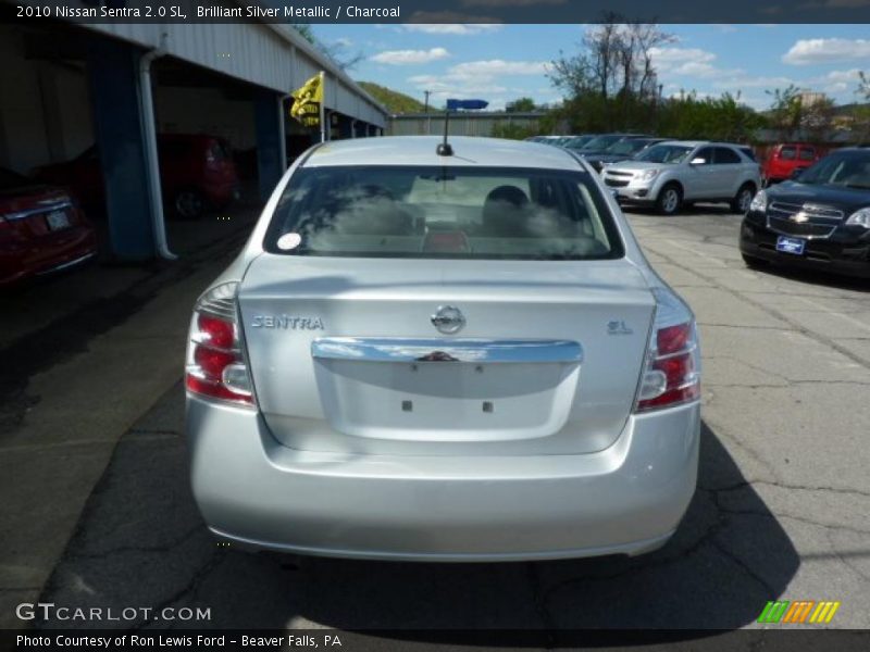 Brilliant Silver Metallic / Charcoal 2010 Nissan Sentra 2.0 SL