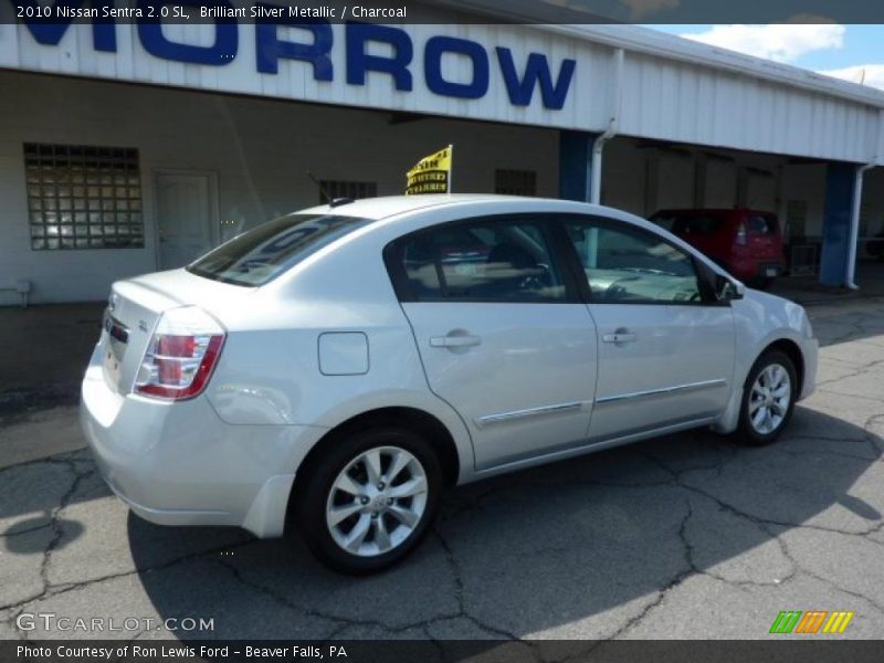Brilliant Silver Metallic / Charcoal 2010 Nissan Sentra 2.0 SL