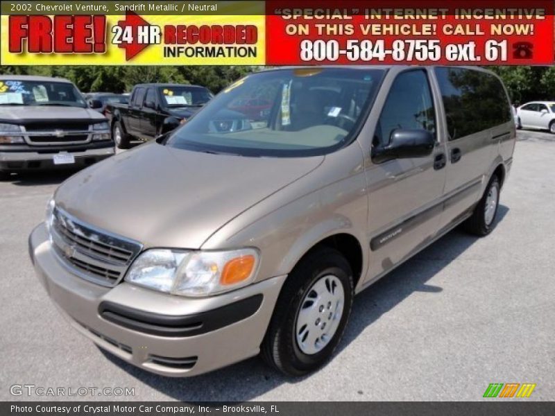 Sandrift Metallic / Neutral 2002 Chevrolet Venture