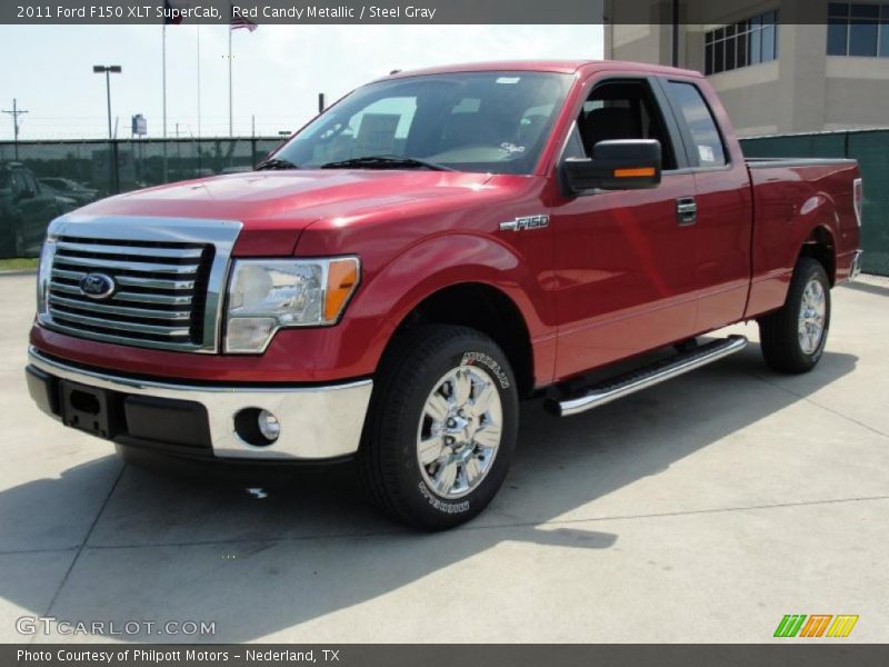 Red Candy Metallic / Steel Gray 2011 Ford F150 XLT SuperCab