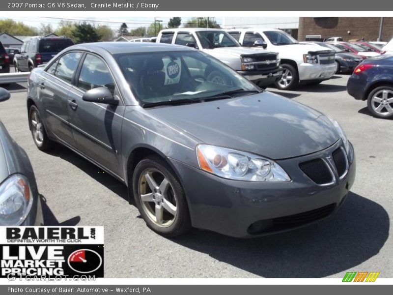 Granite Metallic / Ebony 2007 Pontiac G6 V6 Sedan