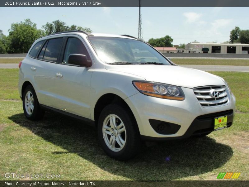 Moonstone Silver / Gray 2011 Hyundai Santa Fe GLS