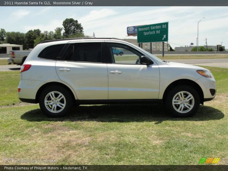Moonstone Silver / Gray 2011 Hyundai Santa Fe GLS