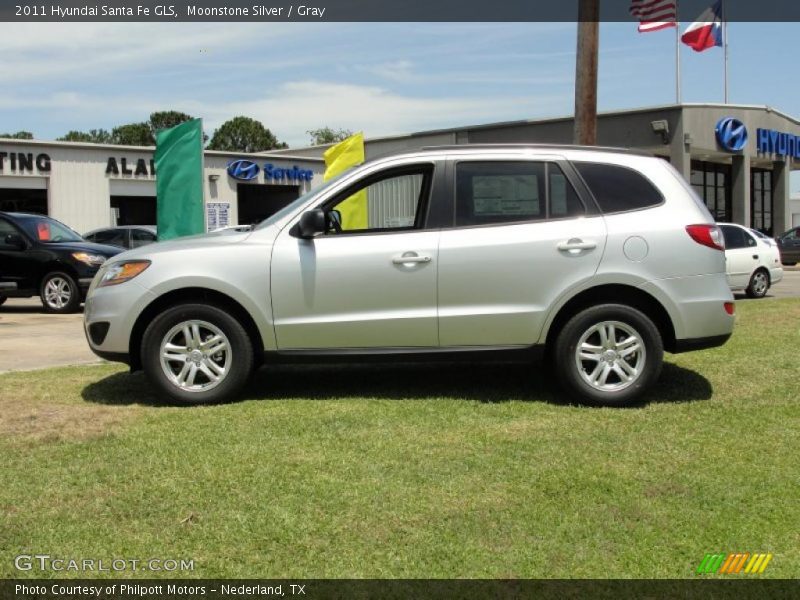 Moonstone Silver / Gray 2011 Hyundai Santa Fe GLS