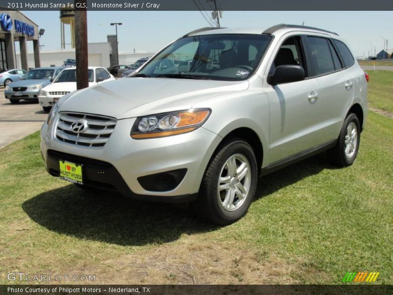 Moonstone Silver / Gray 2011 Hyundai Santa Fe GLS