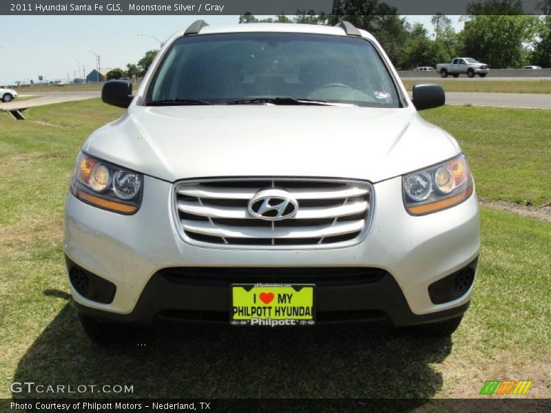 Moonstone Silver / Gray 2011 Hyundai Santa Fe GLS