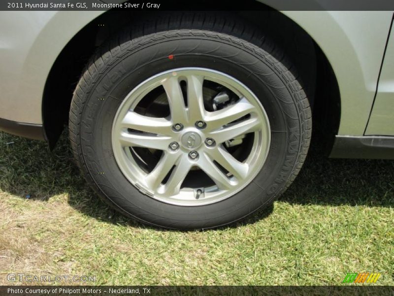 Moonstone Silver / Gray 2011 Hyundai Santa Fe GLS