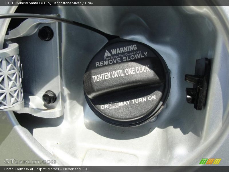 Moonstone Silver / Gray 2011 Hyundai Santa Fe GLS