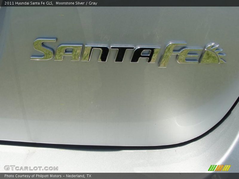 Moonstone Silver / Gray 2011 Hyundai Santa Fe GLS
