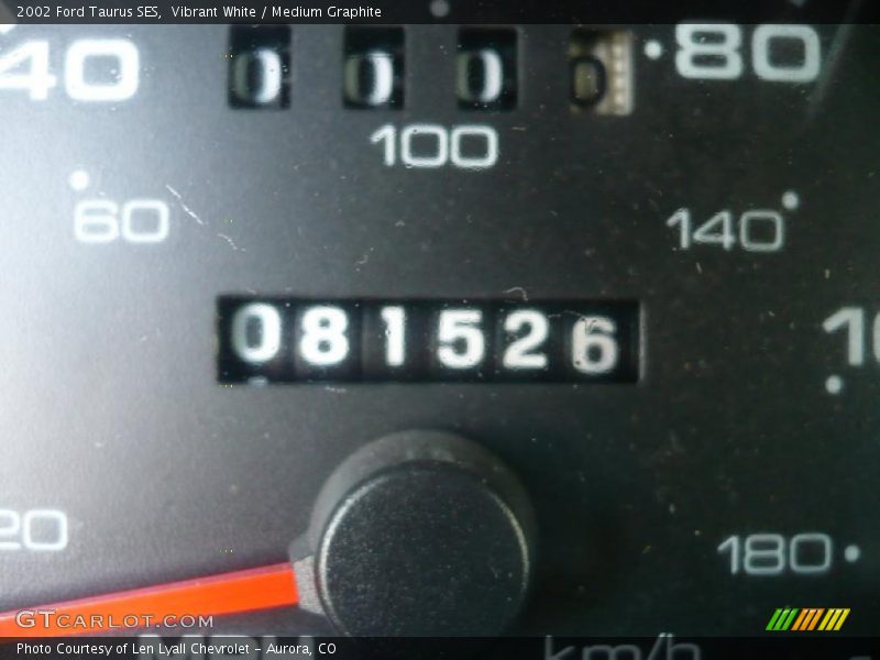 Vibrant White / Medium Graphite 2002 Ford Taurus SES