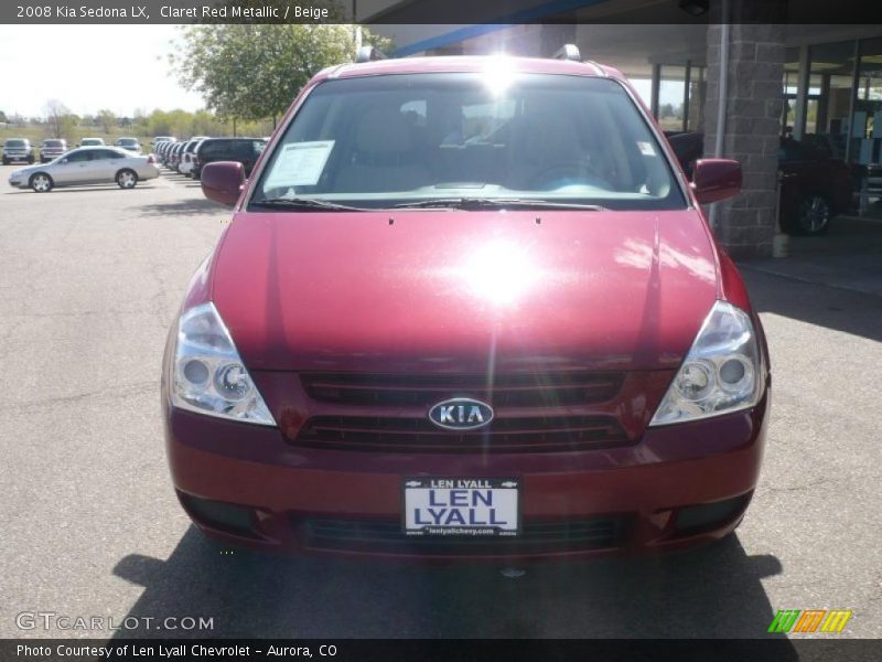 Claret Red Metallic / Beige 2008 Kia Sedona LX