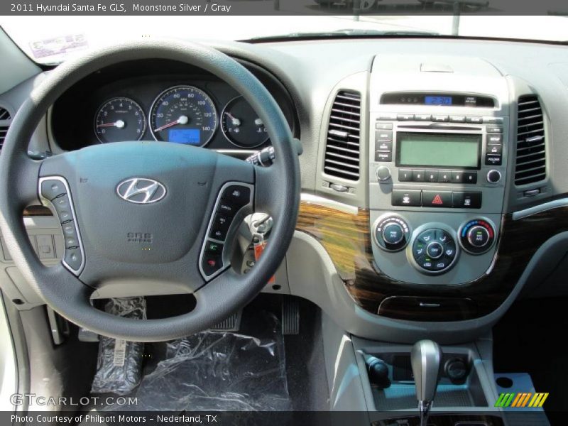 Moonstone Silver / Gray 2011 Hyundai Santa Fe GLS