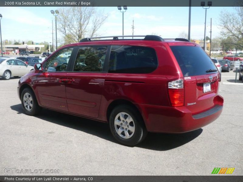 Claret Red Metallic / Beige 2008 Kia Sedona LX
