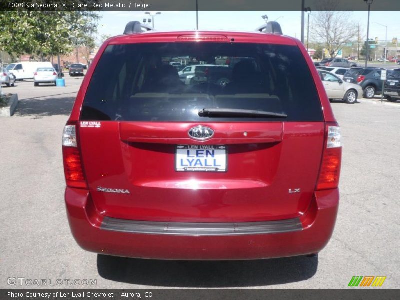Claret Red Metallic / Beige 2008 Kia Sedona LX