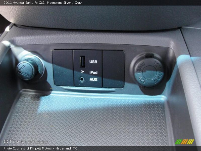 Moonstone Silver / Gray 2011 Hyundai Santa Fe GLS