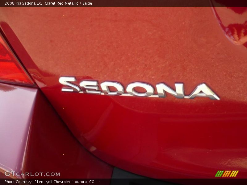 Claret Red Metallic / Beige 2008 Kia Sedona LX