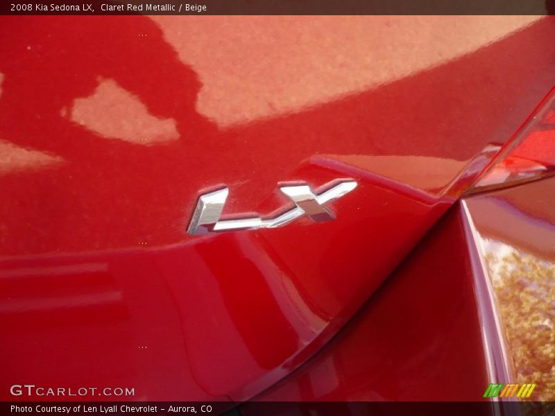 Claret Red Metallic / Beige 2008 Kia Sedona LX