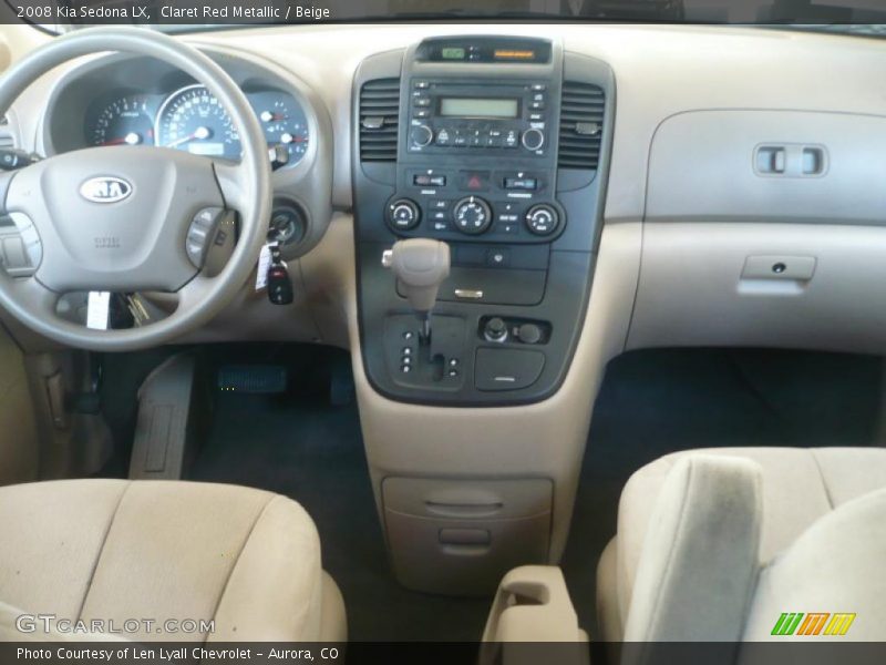 Claret Red Metallic / Beige 2008 Kia Sedona LX