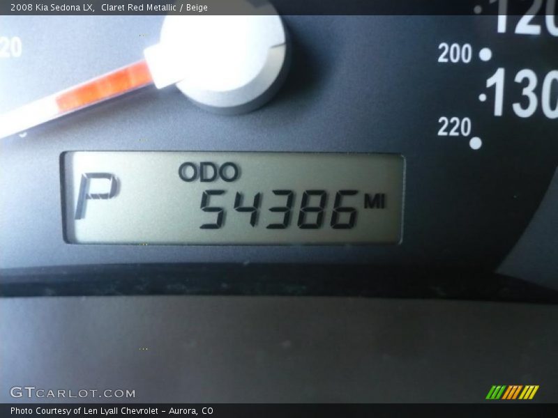 Claret Red Metallic / Beige 2008 Kia Sedona LX