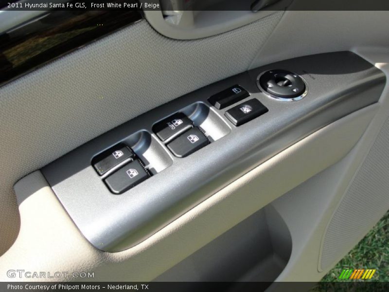 Frost White Pearl / Beige 2011 Hyundai Santa Fe GLS