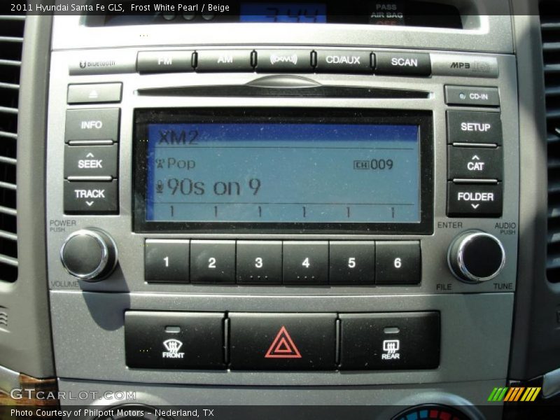 Frost White Pearl / Beige 2011 Hyundai Santa Fe GLS