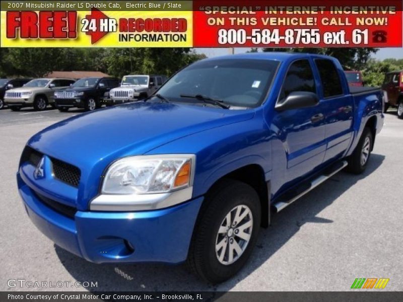 Electric Blue / Slate 2007 Mitsubishi Raider LS Double Cab