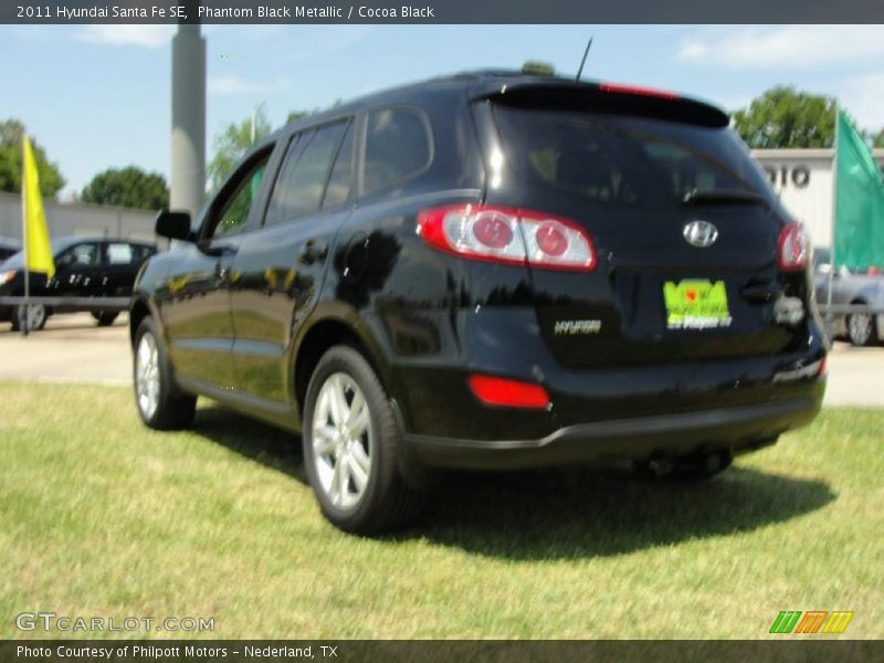 Phantom Black Metallic / Cocoa Black 2011 Hyundai Santa Fe SE