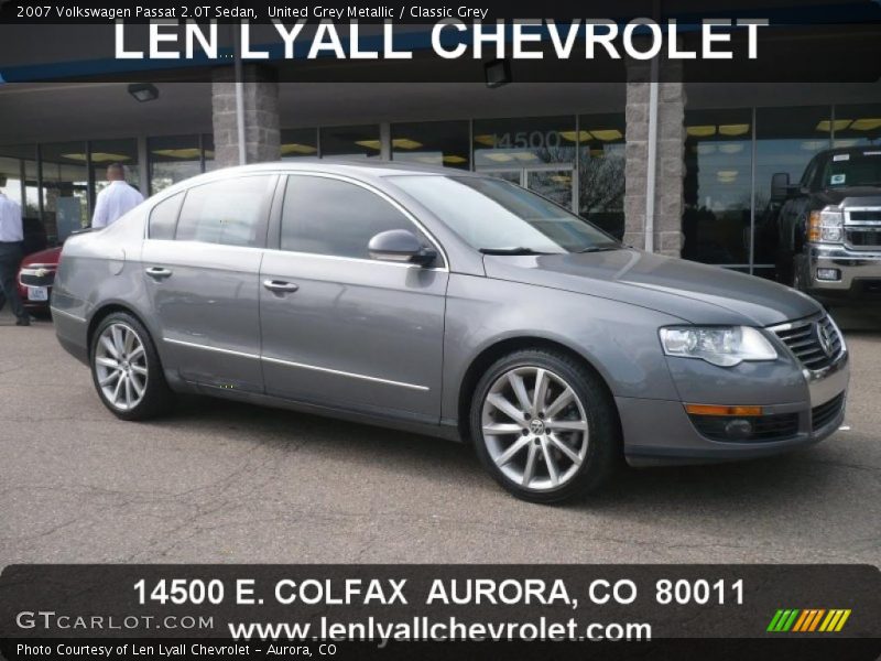 United Grey Metallic / Classic Grey 2007 Volkswagen Passat 2.0T Sedan