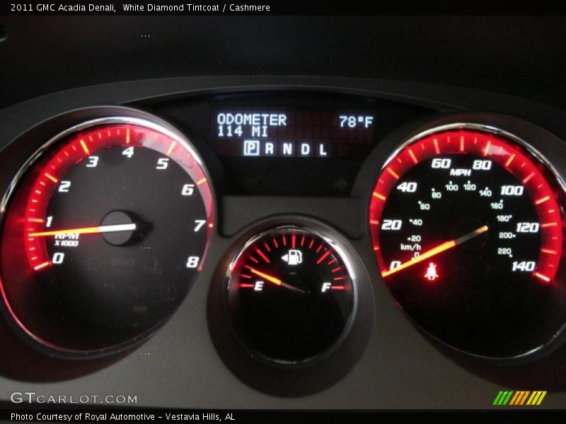 White Diamond Tintcoat / Cashmere 2011 GMC Acadia Denali