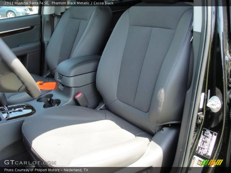 Phantom Black Metallic / Cocoa Black 2011 Hyundai Santa Fe SE