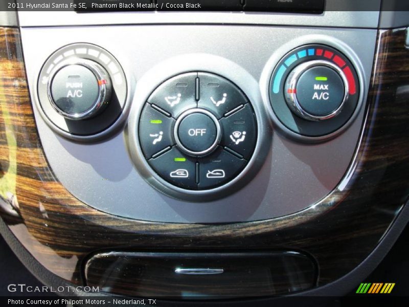 Phantom Black Metallic / Cocoa Black 2011 Hyundai Santa Fe SE