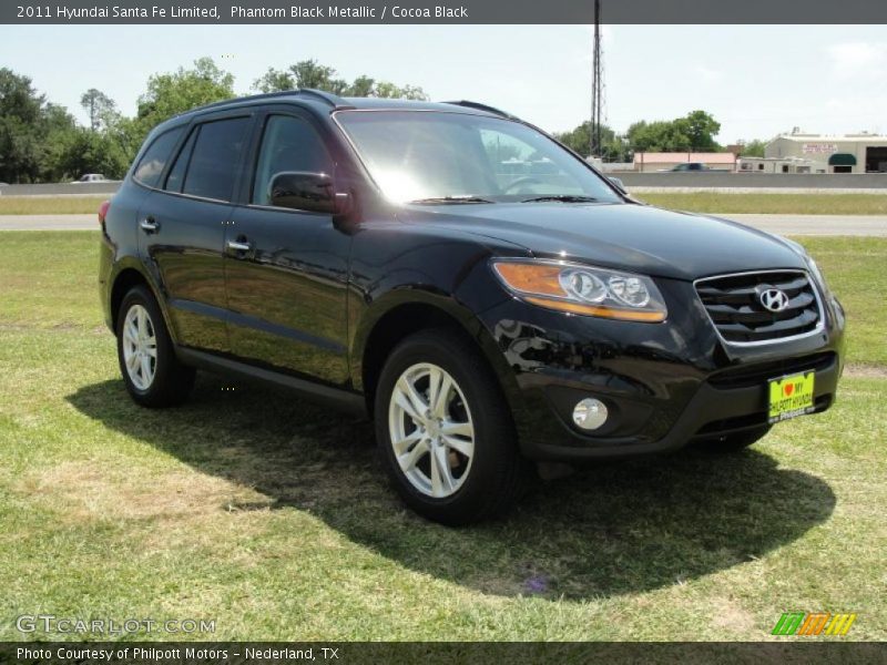 Phantom Black Metallic / Cocoa Black 2011 Hyundai Santa Fe Limited