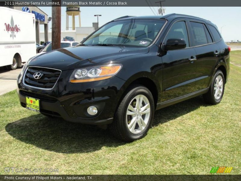 Phantom Black Metallic / Cocoa Black 2011 Hyundai Santa Fe Limited