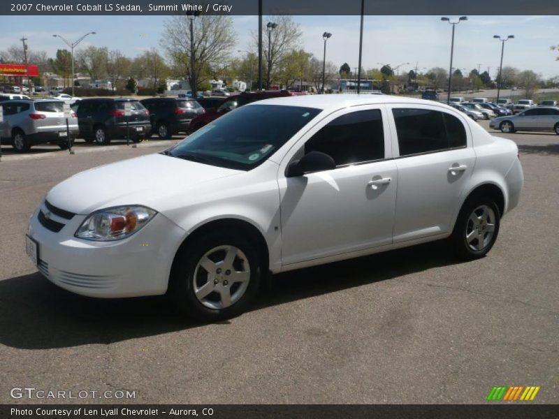 Summit White / Gray 2007 Chevrolet Cobalt LS Sedan