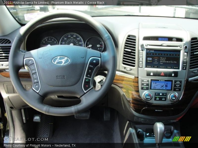 Phantom Black Metallic / Cocoa Black 2011 Hyundai Santa Fe Limited
