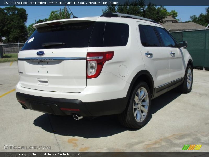 White Platinum Tri-Coat / Medium Light Stone 2011 Ford Explorer Limited