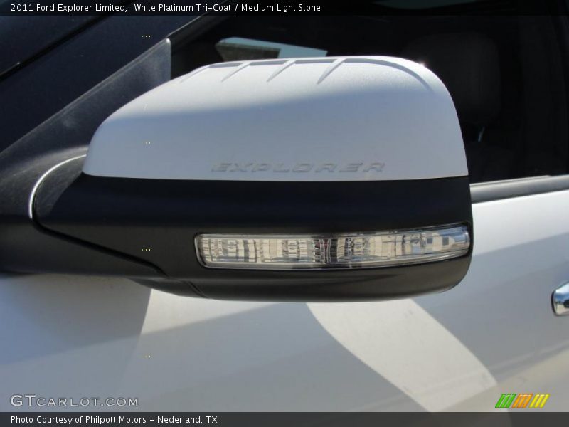 White Platinum Tri-Coat / Medium Light Stone 2011 Ford Explorer Limited