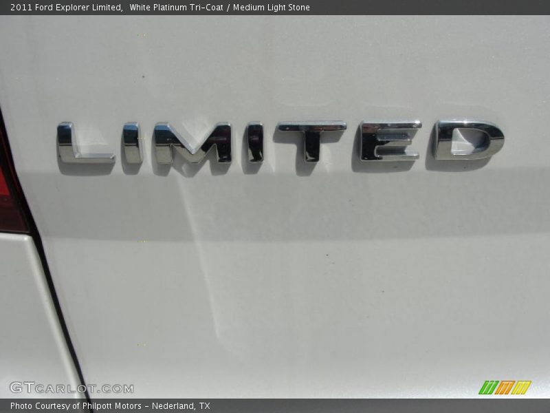 White Platinum Tri-Coat / Medium Light Stone 2011 Ford Explorer Limited