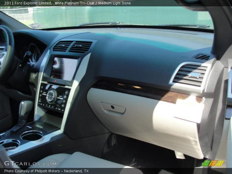 White Platinum Tri-Coat / Medium Light Stone 2011 Ford Explorer Limited
