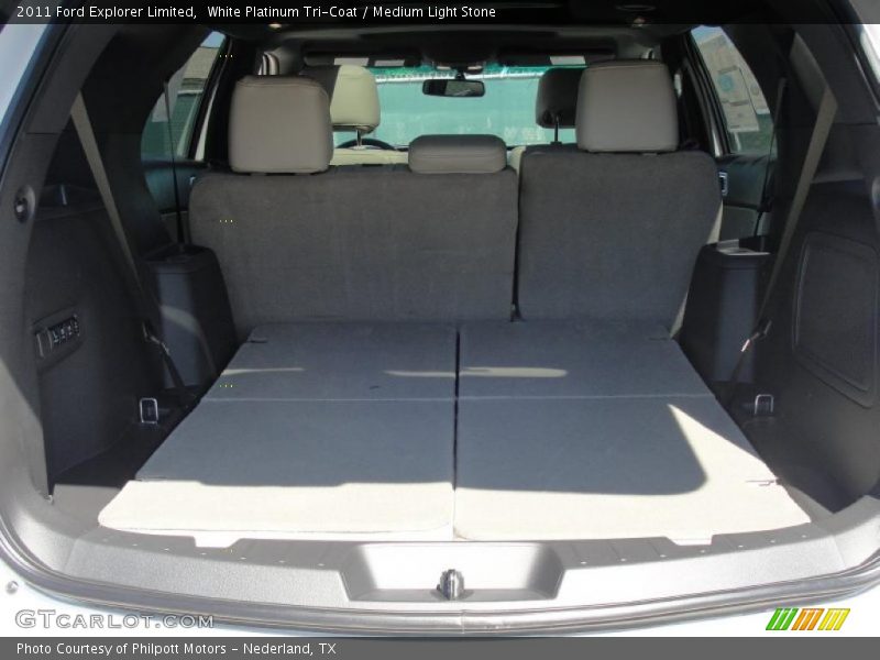 White Platinum Tri-Coat / Medium Light Stone 2011 Ford Explorer Limited