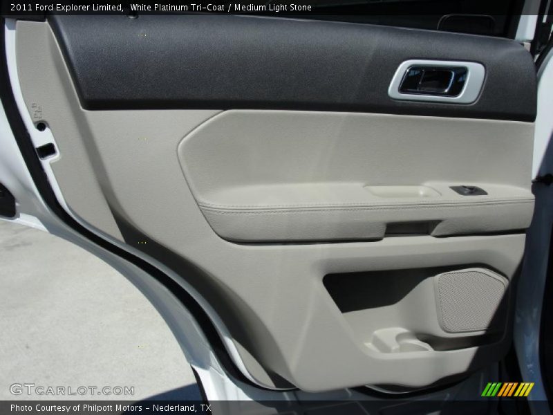 White Platinum Tri-Coat / Medium Light Stone 2011 Ford Explorer Limited