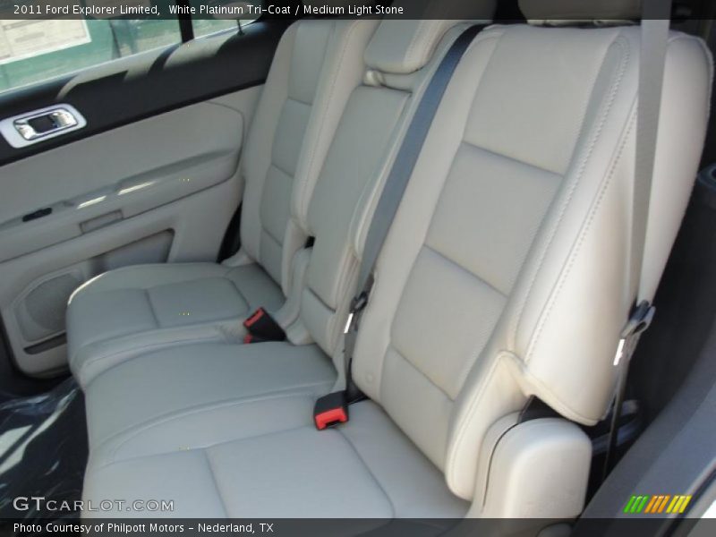 White Platinum Tri-Coat / Medium Light Stone 2011 Ford Explorer Limited