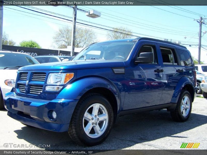 Deep Water Blue Pearl / Dark Slate Gray/Light Slate Gray 2010 Dodge Nitro SXT 4x4