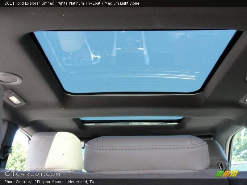White Platinum Tri-Coat / Medium Light Stone 2011 Ford Explorer Limited
